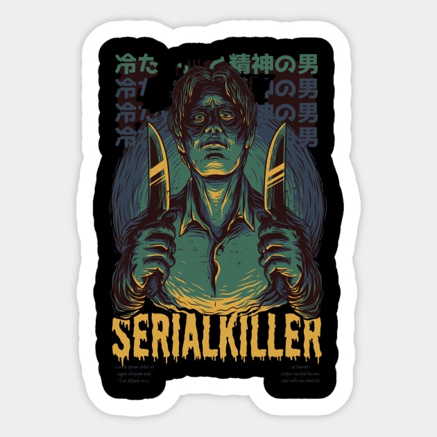 serial killer Sticker by snoddyshop